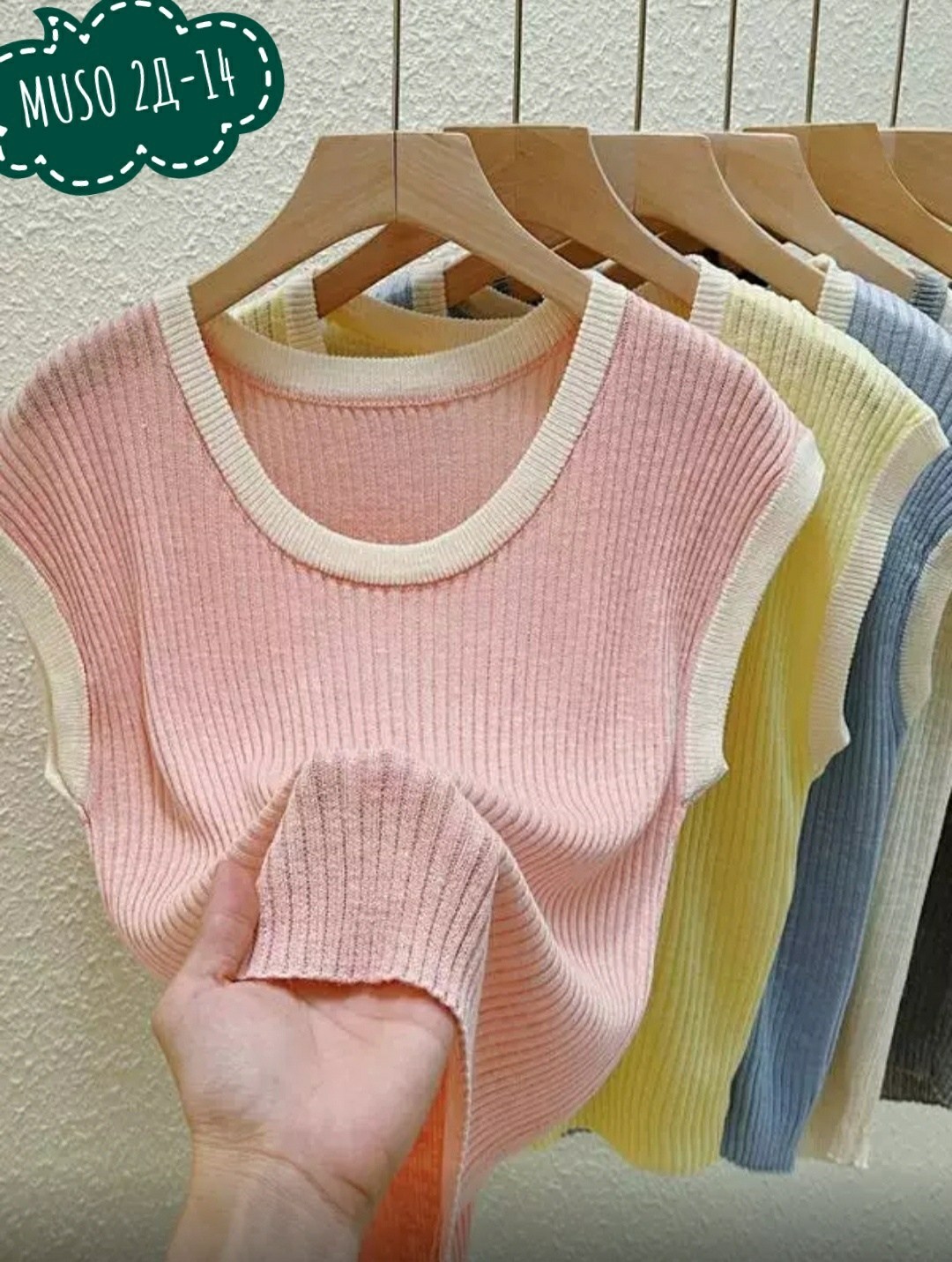 трикотажный топ,вязаная футболка,женская майка,топ с круглым вырезом,футболки женская