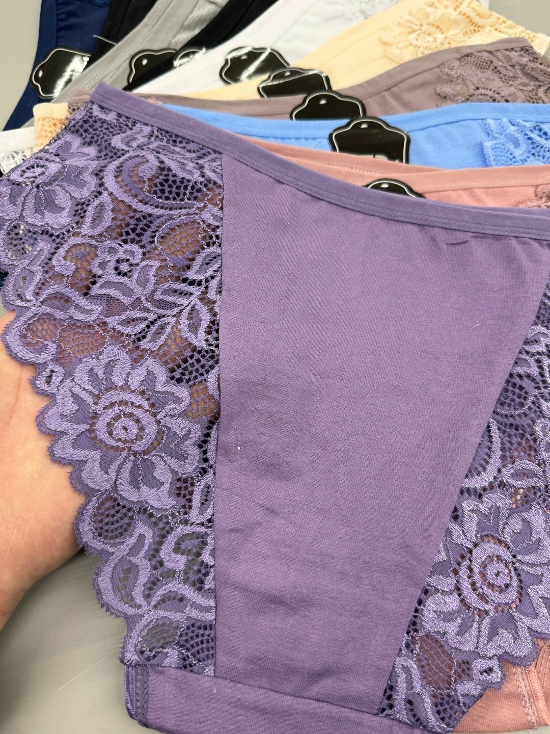 трусы женские набор хлопок слипы с кружевами 5 шт,трусы женские 5 шт,трусы женские,женские трусы хлопок,комплект трусики