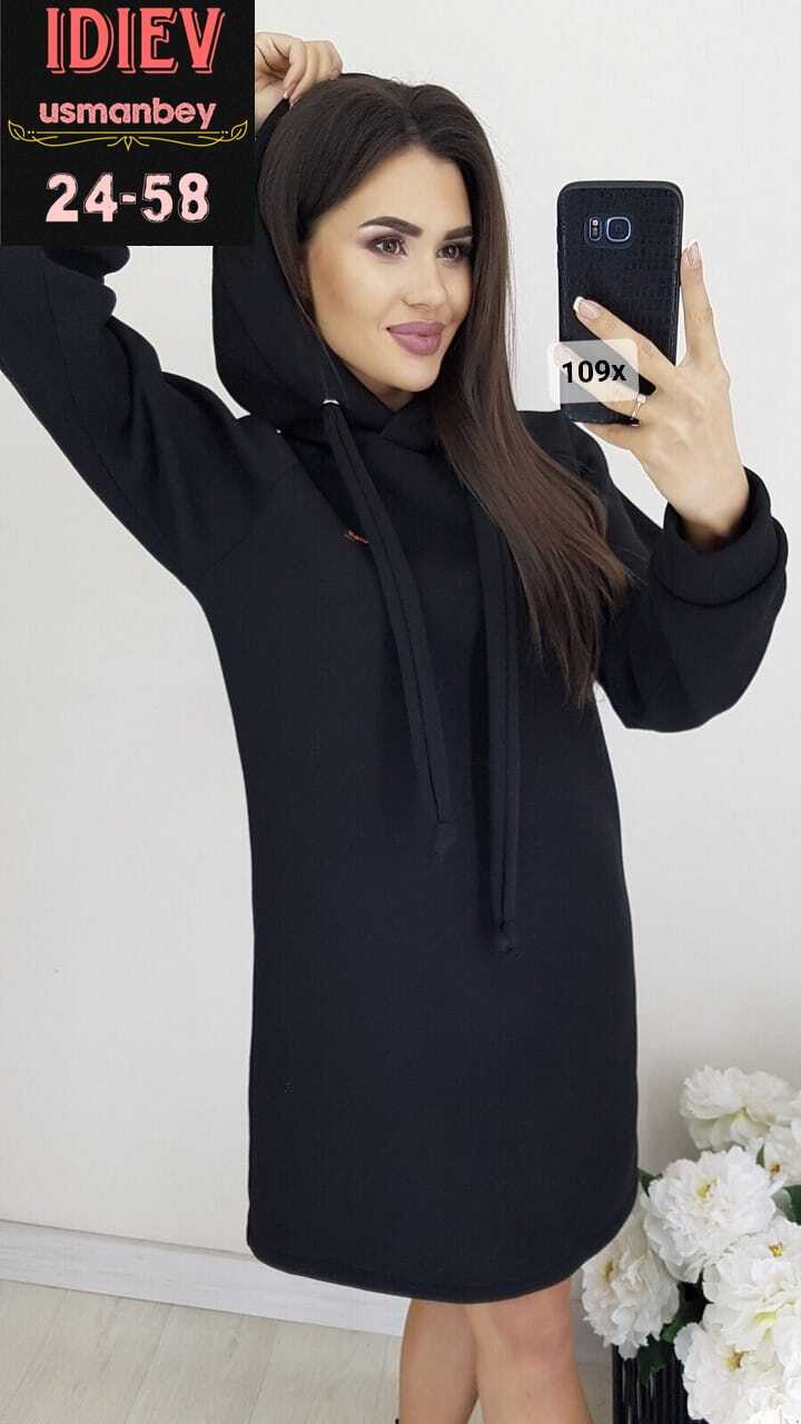 платье теплое с капюшоном,платье толстовка женское,платье с капюшоном,платье туника теплая,платье на флисе