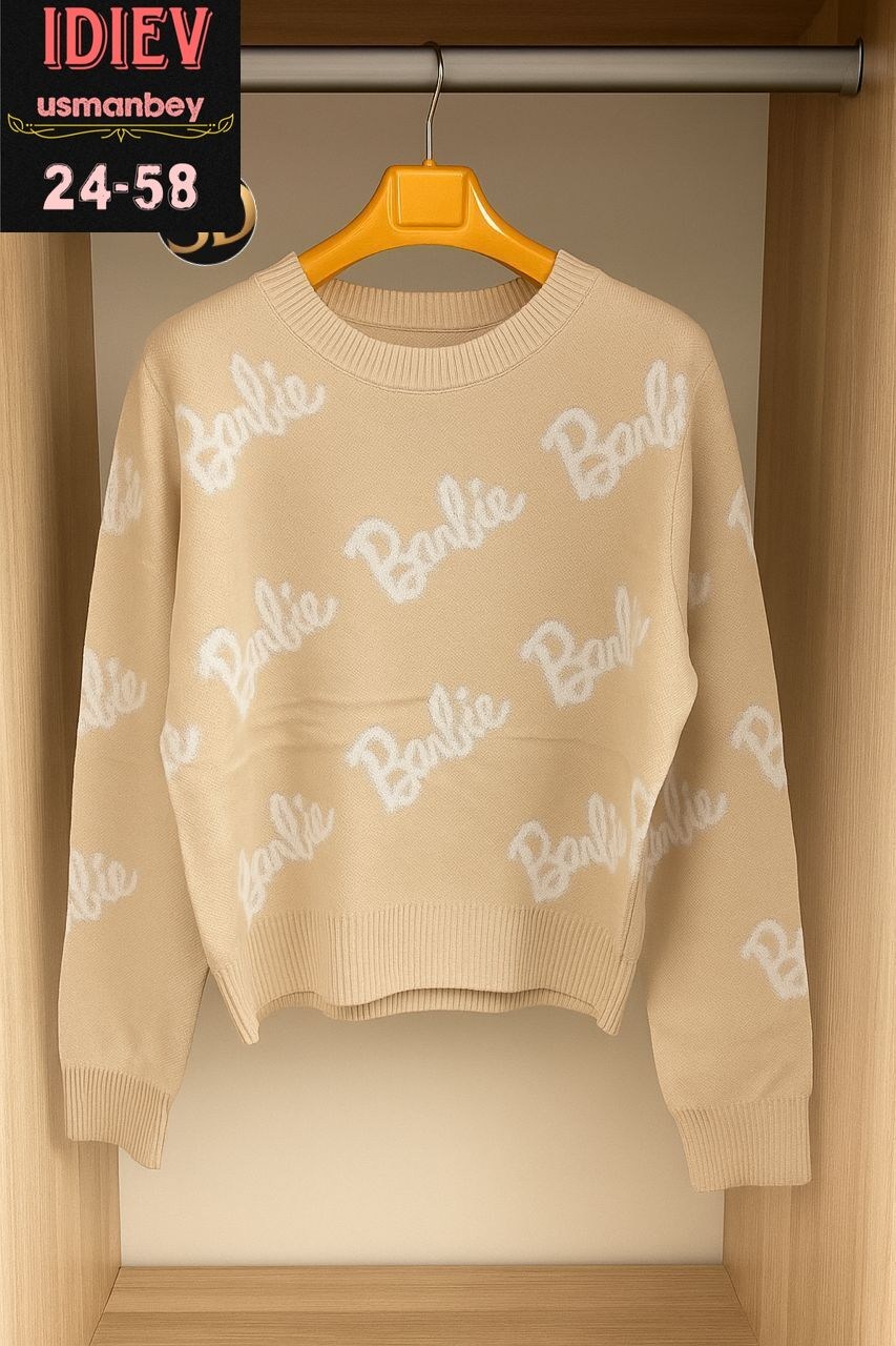 женский свитер,женская кофта,свитер кофта,свитер,свитер оверсайз вязаный barbie