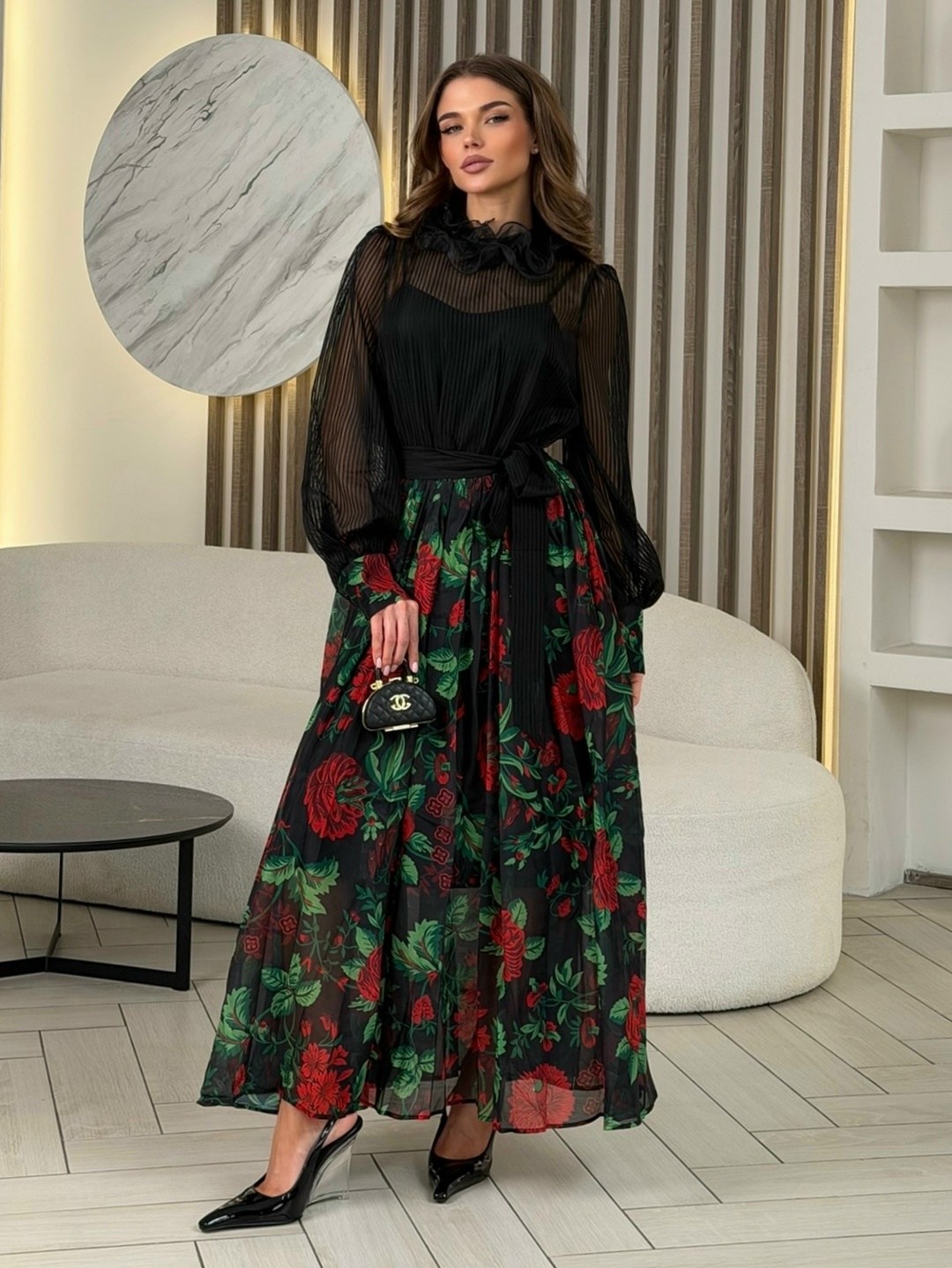 юбка плиссе,плиссированная юбка,юбка плиссе образы,платье,шифоновое платье