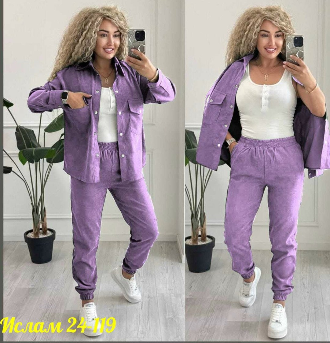 вельветовые костюмы женские рубашка и штаны,костюм вельветовый больших размеров magico 170318199,костюм женский,замшевый костюм женский с брюками,костюм двойка вельвет