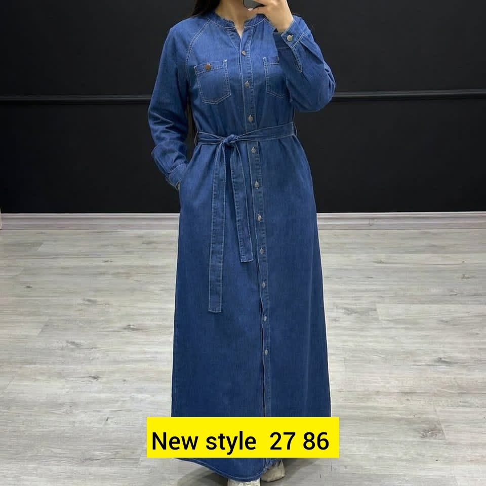 платье рубашка джинсовое длинное офисное макси в пол aisha collection,джинсовое платье,джинсовое платье женское,джинсовое платье-рубашка длины миди,стильное джинсовое платье