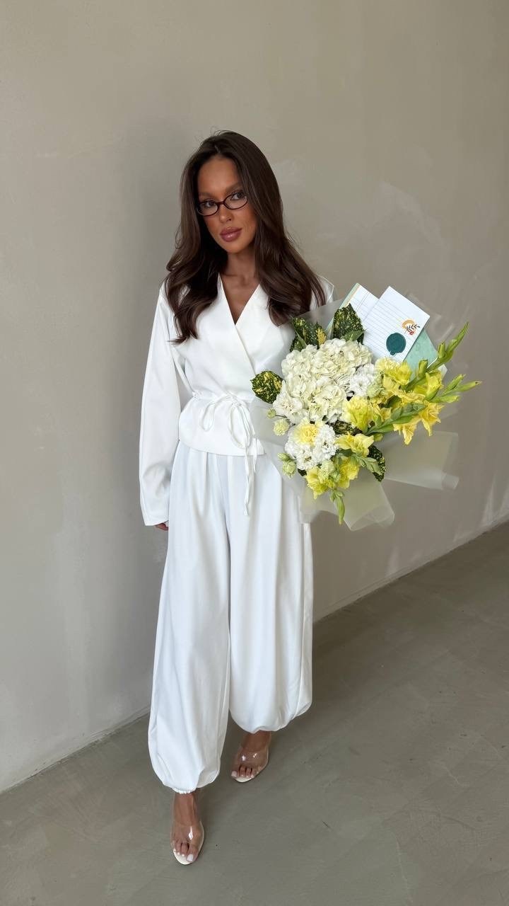 костюм брючный,женский костюм,костюм с кимоно,пижама кимоно и брюки домашний костюм mimi pajamas