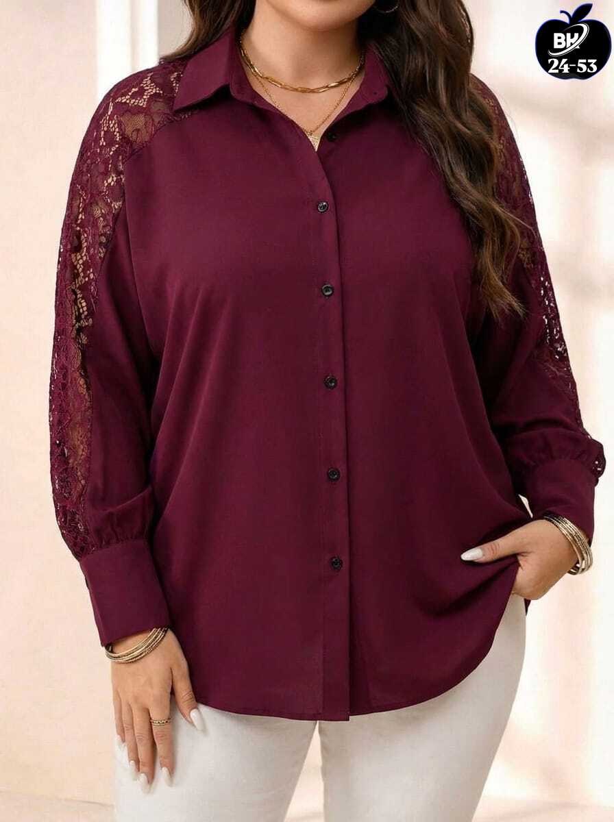 блузка с кружевами,блузка для полных,женская блузка,стильная блуза,блузка бордовая женская