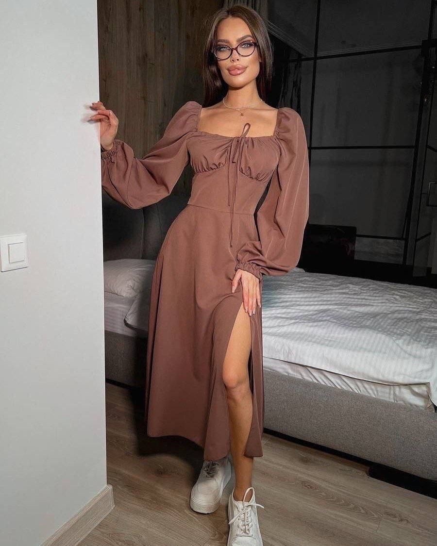 голубое платье,длинное платье,длинное платье женское,платье длинные рукава,платье 👗