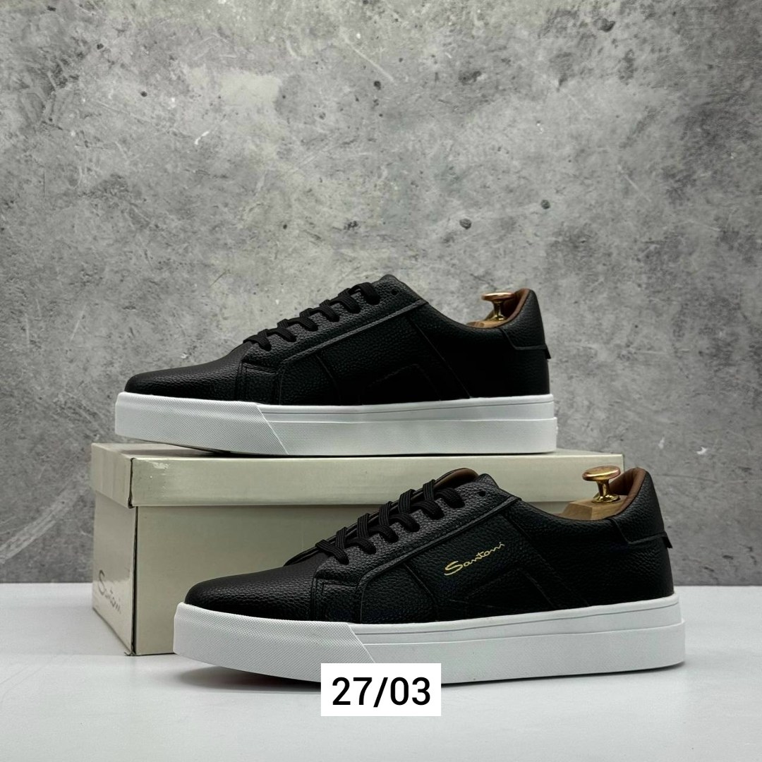 кеды мужские кожаные santoni черные premium,мужские кеды santoni,кеды мужские кожаные,мужские кеды,кеды для мужчин кожа