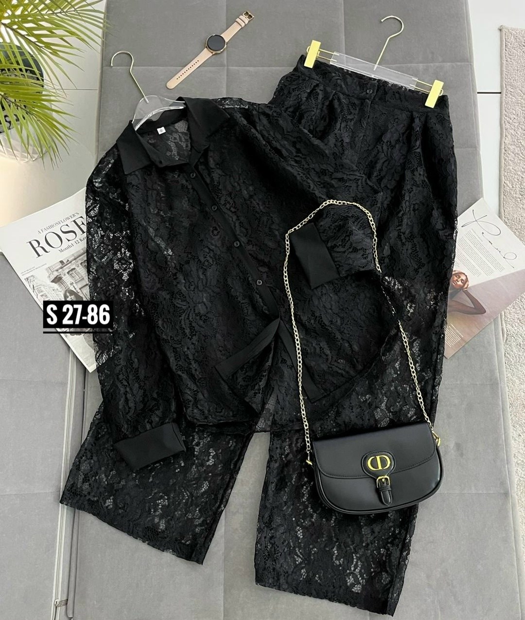 костюм двойка гипюр,женский костюм двойка гипюр,гипюровый костюм,костюм кружевной брючный с поясом гипюр emberens,брючный костюм