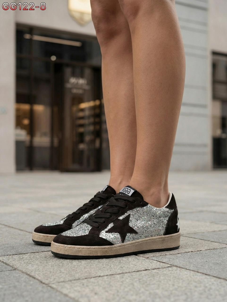 ,кеды golden goose,голден гус кеды,кроссовки golden goose,кеды super-star с блестками golden goose черный