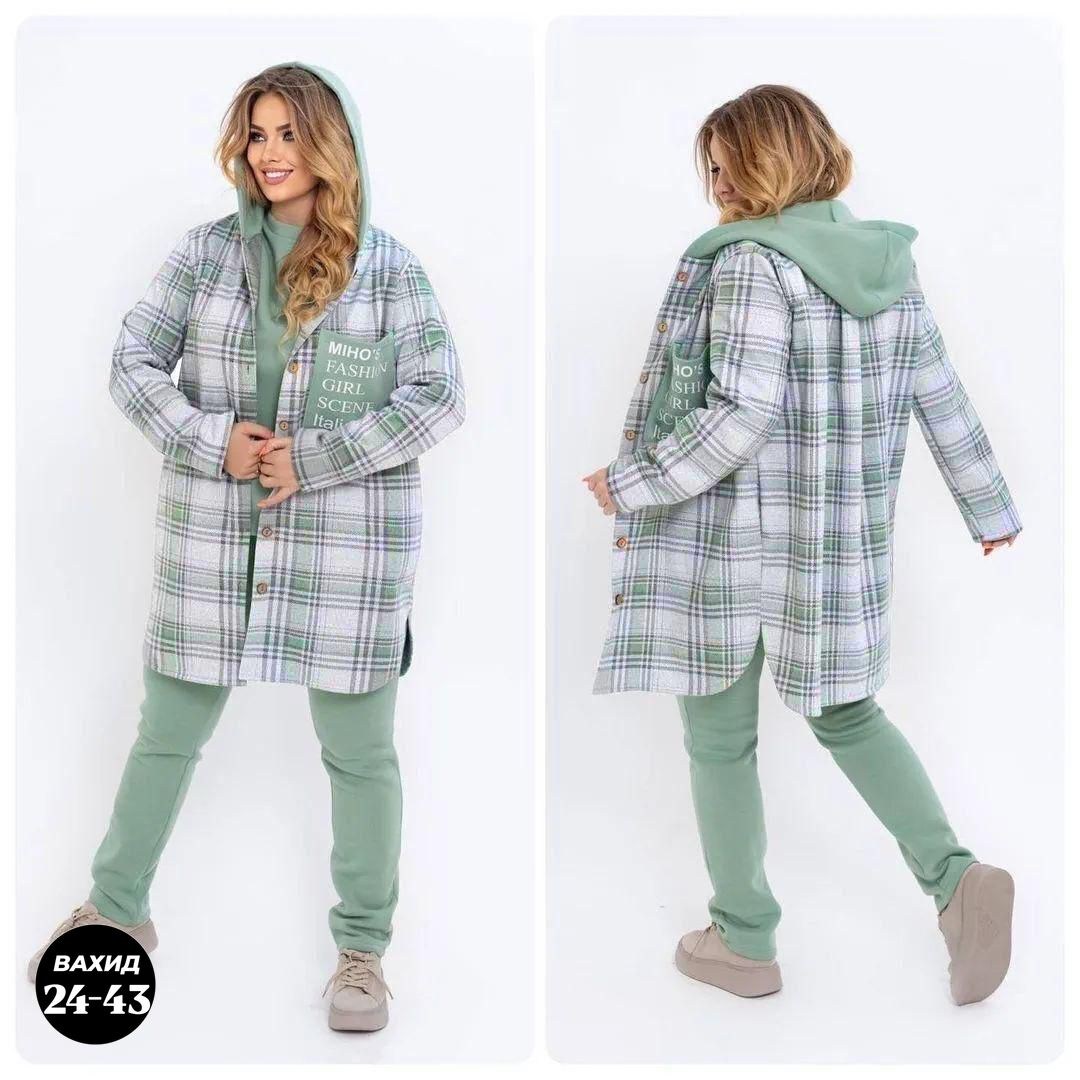 костюм женский на флисе, больших размеров,одежда больших размеров,костюм женский,стильное пальто