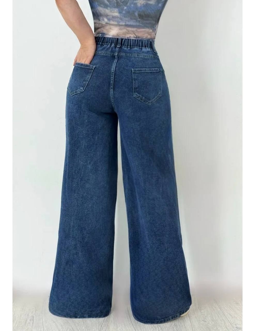 джинсы палаццо,джинсы палаццо широкие с высокой посадкой,джинсы палаццо на высокой посадке темно-синие,джинсы палаццо синие,широкие джинсы