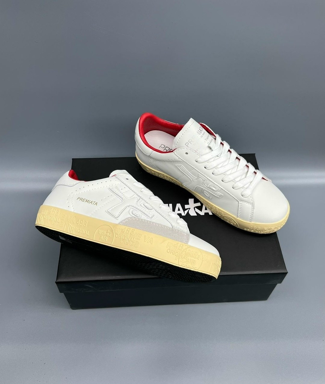 кроссовки premiata,кроссовки мужские premiata,кожаные низкие кеды steve premiata,кеды premiata,белые мужские кеды premiata