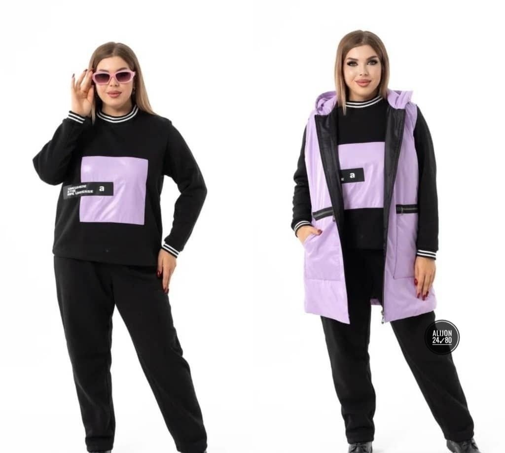 костюм женский на флисе,женский костюм тройка,комплект одежды женские,спортивные жилеты женские больших размеров,жилет удлиненный