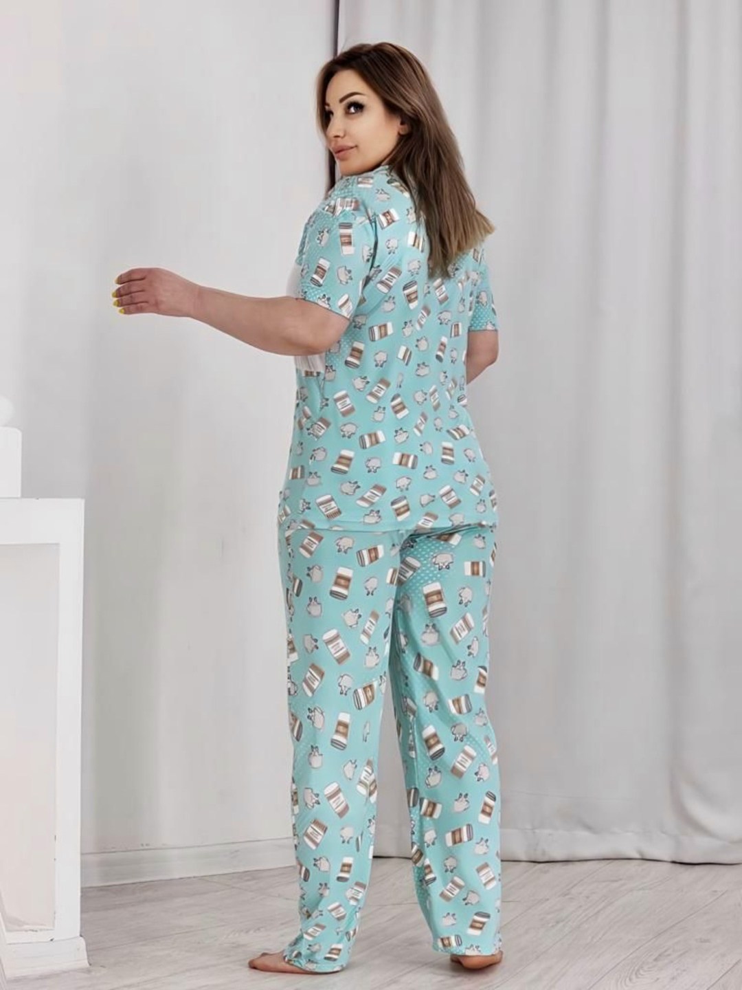 комплект пижама,пижама женская,пижама,пижама домашний костюм,пижама с бриджами