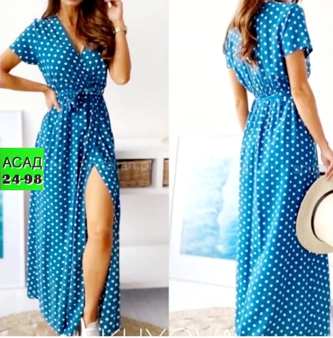 платье летнее женское,длинные платья в горошек,ткань софт платье в горошек,платье женское в горошек,летнее платье