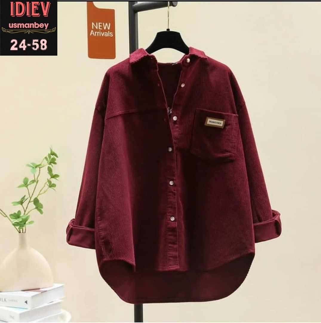 вельветовая рубашка свободного кроя,женская вельветовая рубашка с длинным рукавом,вельветовая женская рубашка,вельветовая рубашка,джинсовая рубашка женская 2026