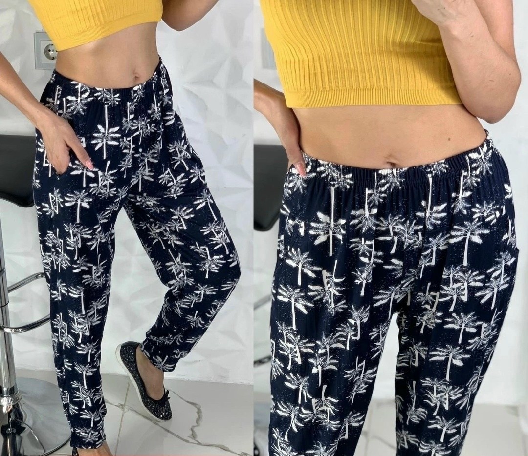 брюки с принтом свободные,брюки с принтом,женские штаны,брюки бриджи,брюки трикотажные