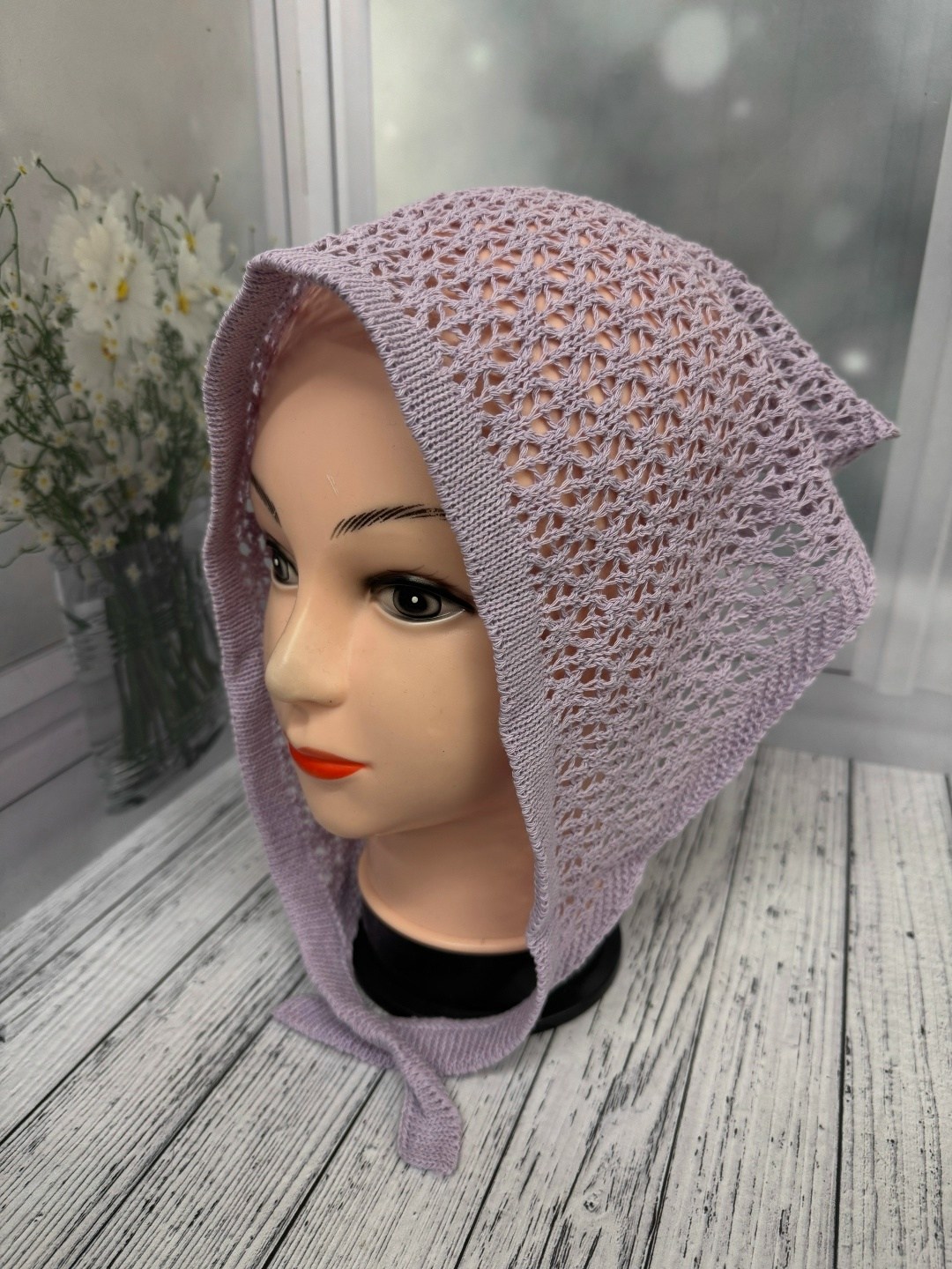 шапка для женщин,вязаная косынка,ажурная косынка,косынка вязаная крючком,шапка платок