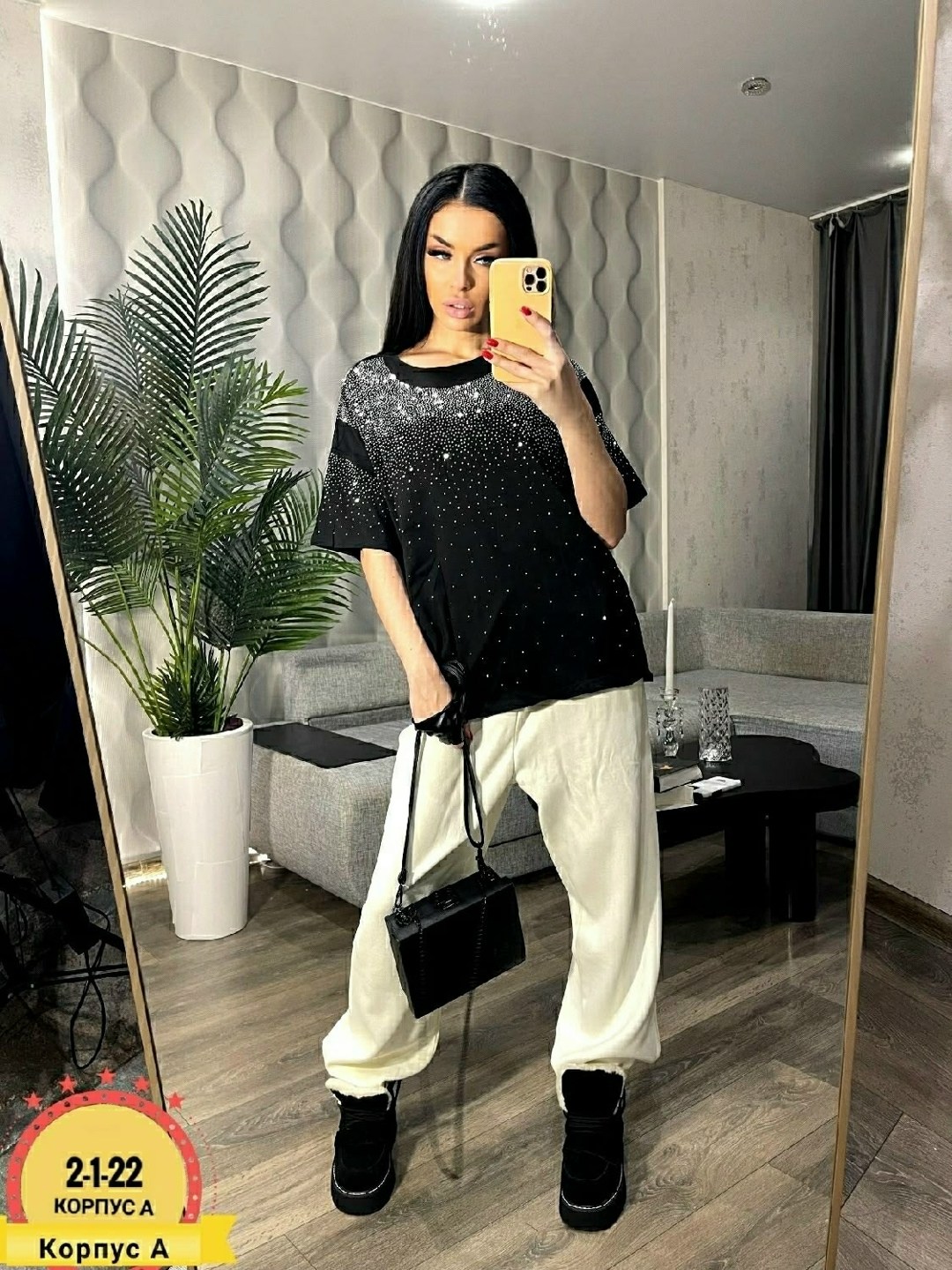 женская футболка оверсайз со стразами,женская кофта,женская футболка,одежда женская