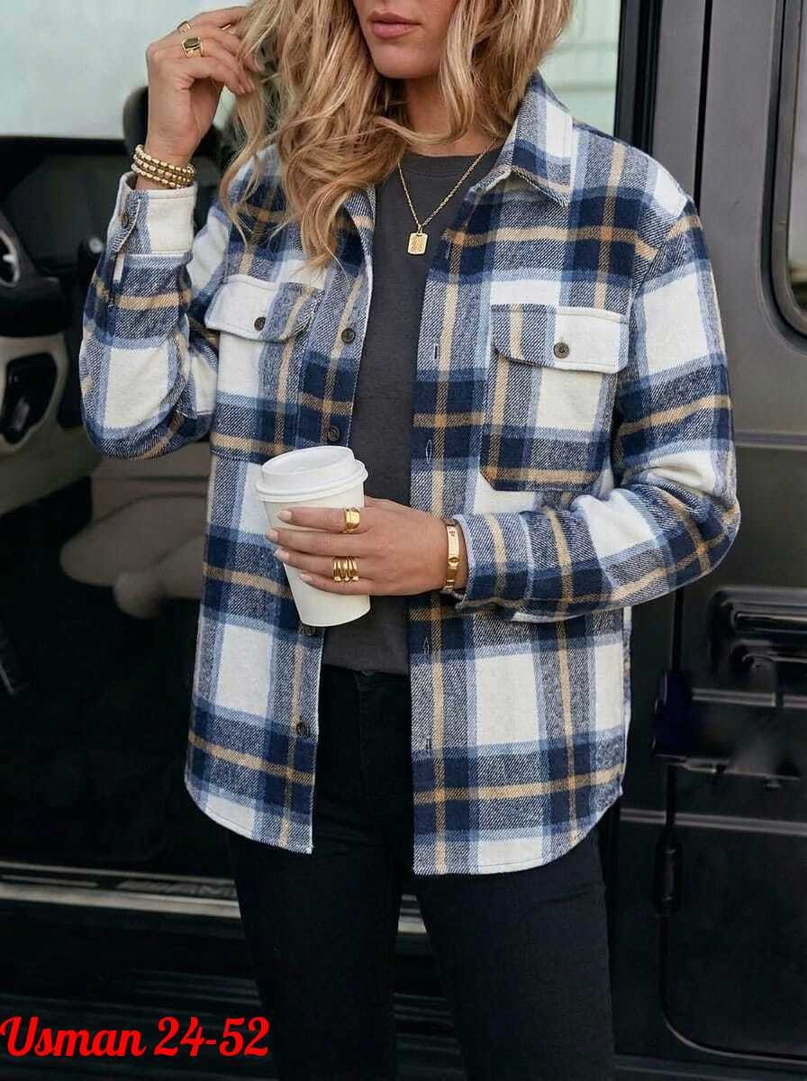 рубашка женская клетка оверсайз теплая,женская повседневная винтажная клетчатая рубашка-топ s светло-зеленый,теплая рубашка ,рубашка в клетку,клетчатая куртка