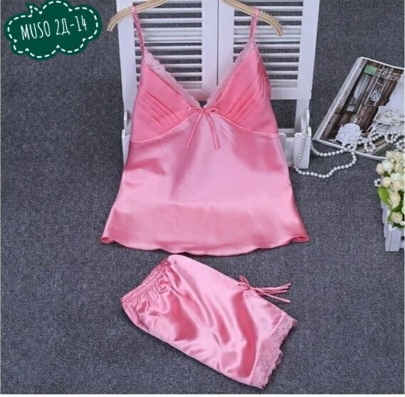 атласная пижама женская,женский комплект для сна,пижама женская комплект,женский пижамный комплект,пижама шелковая