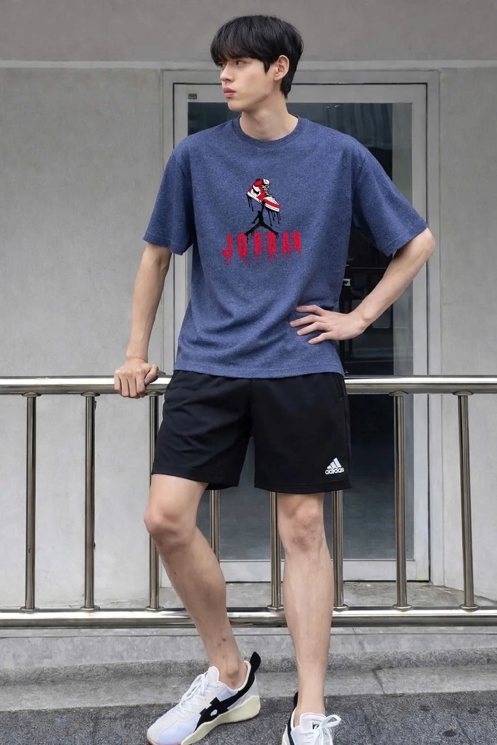 футболка мужская adidas,мода мужская,стиль корейский,мужская футболка,футболка