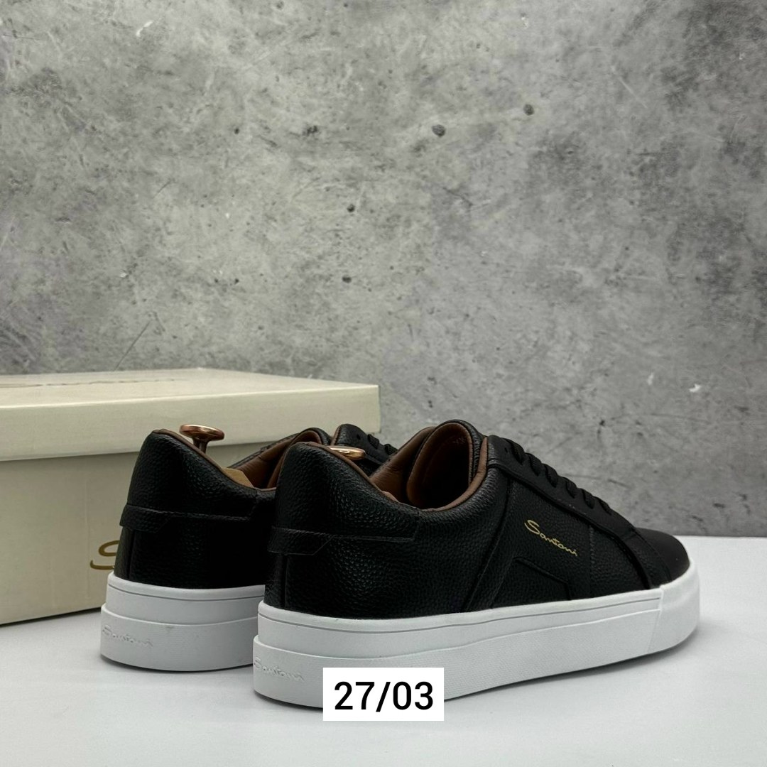 кеды мужские кожаные santoni черные premium,мужские кеды santoni,кеды мужские кожаные,мужские кеды,кеды для мужчин кожа