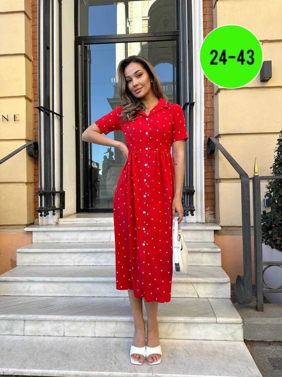 женское платье миди в горошек,женское платье ткань софт,стильное платье,платье миди,платье женской