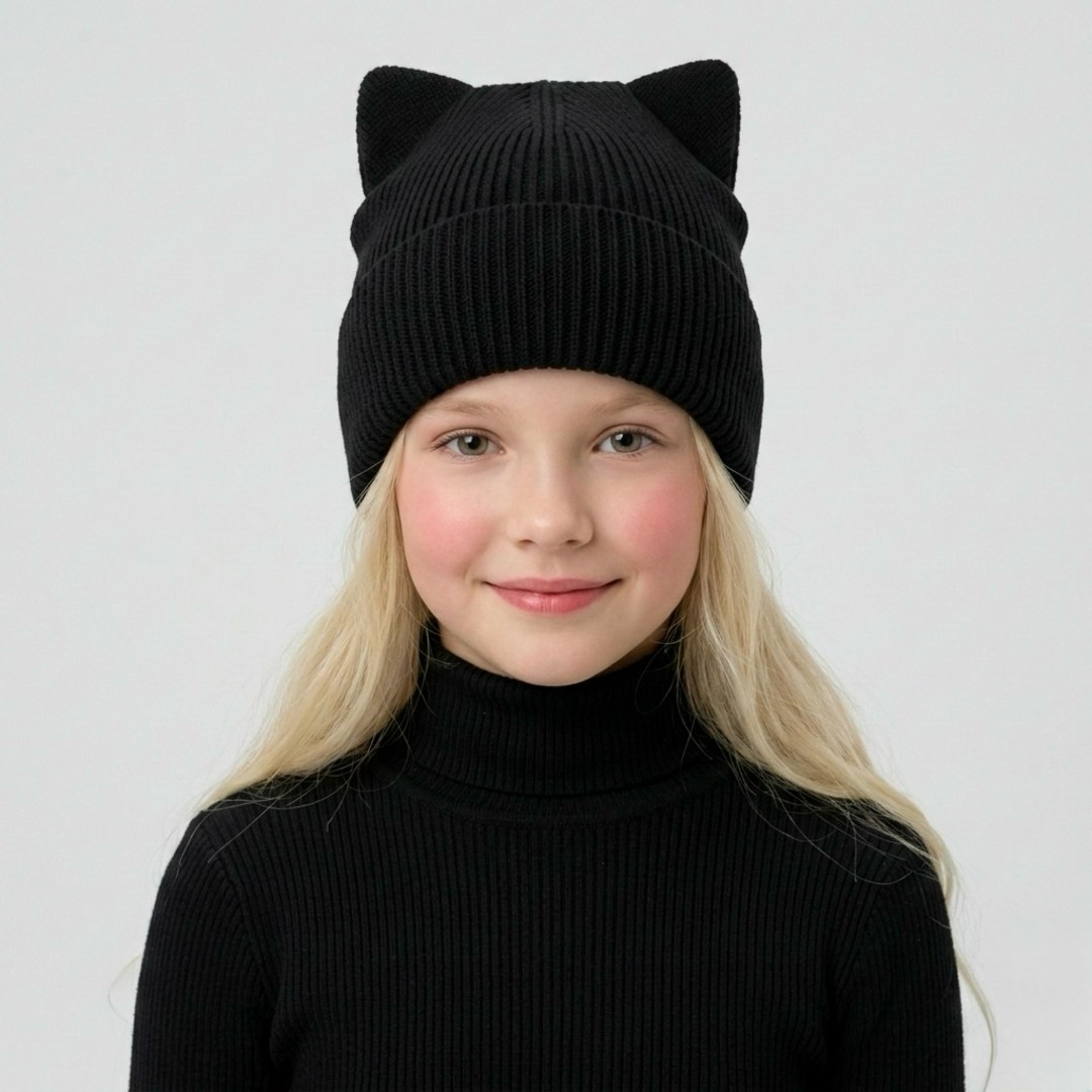 шапка для девочек,вязаная шапка с ушками,шапка с ушками,шапка для девочки с ушками,шапочка с ушками