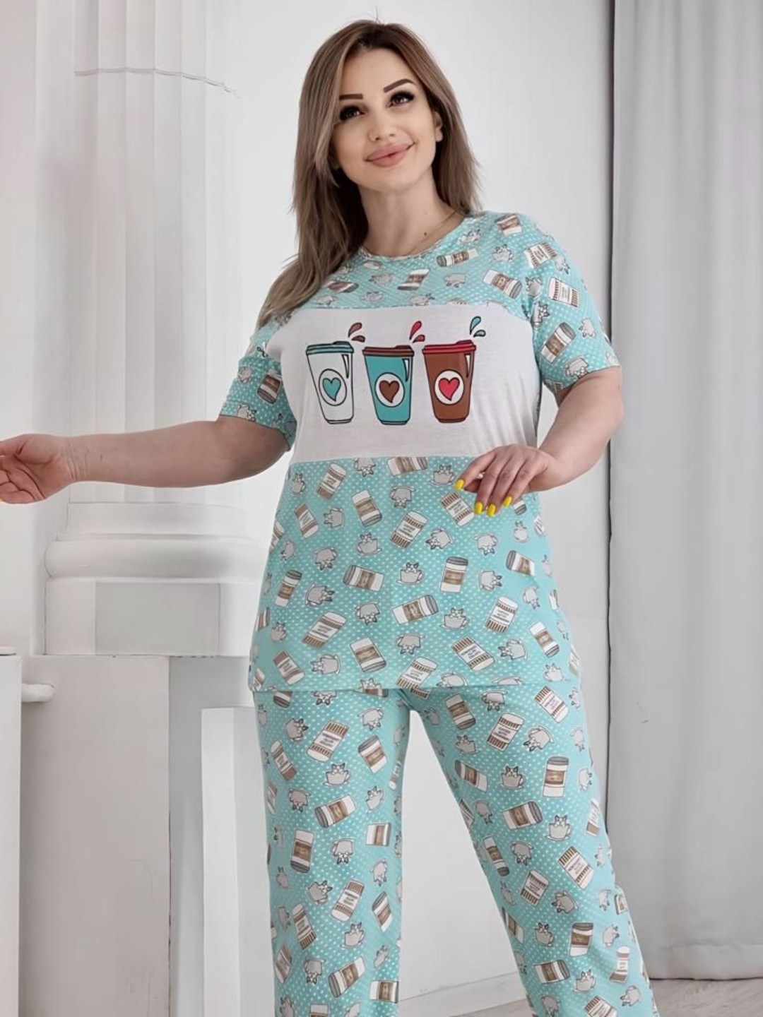 комплект пижама,пижама женская,пижама,пижама домашний костюм,пижама с бриджами