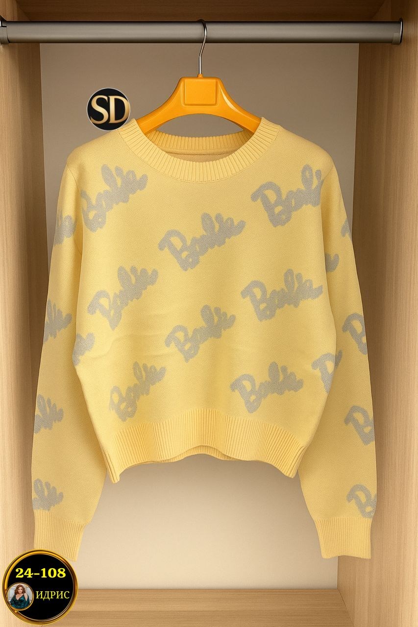 женский свитер,свитер,свитер кофта,женская кофта,свитер оверсайз вязаный barbie