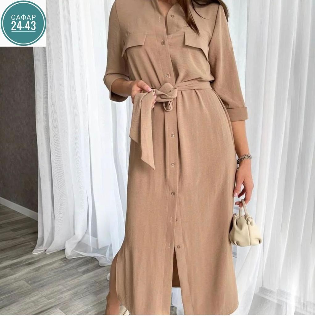 платье рубашечного кроя,платье бежевое,платье-рубашка,платье женской,платье рубашечного кроя арт. 11407750