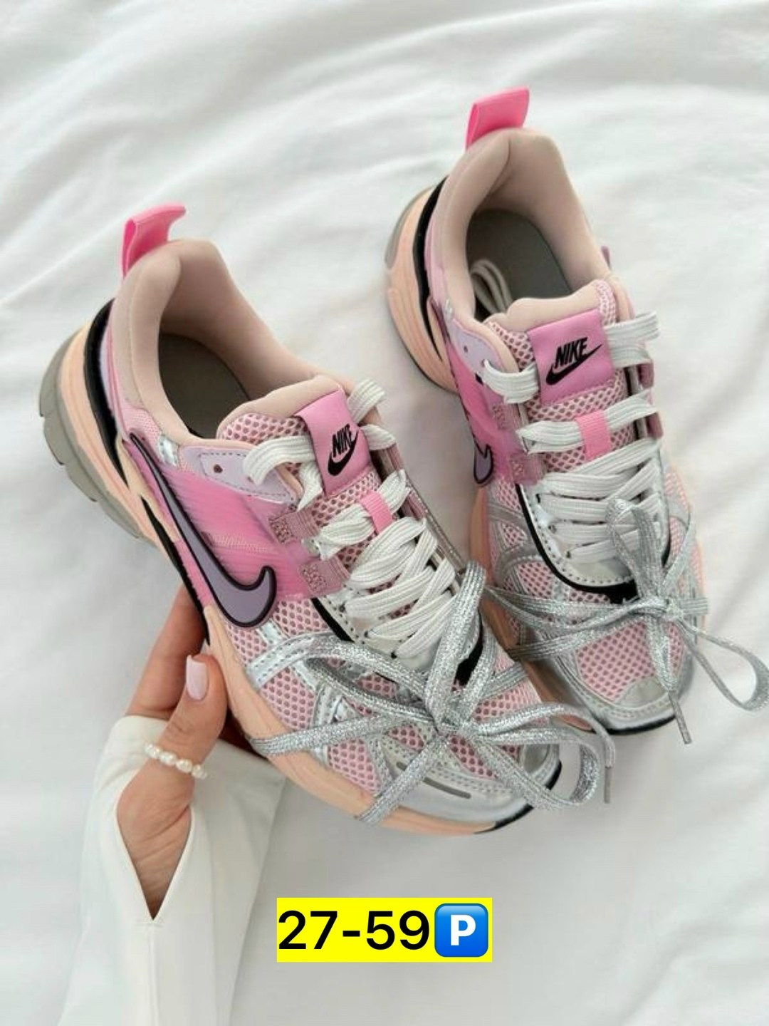 кроссовки nike женские,кроссовки для женщин nike initiator pink,nike кроссовки,женские кроссовки,кроссовки для бега v2k run женские с низким верхом розовые/серебристые nike