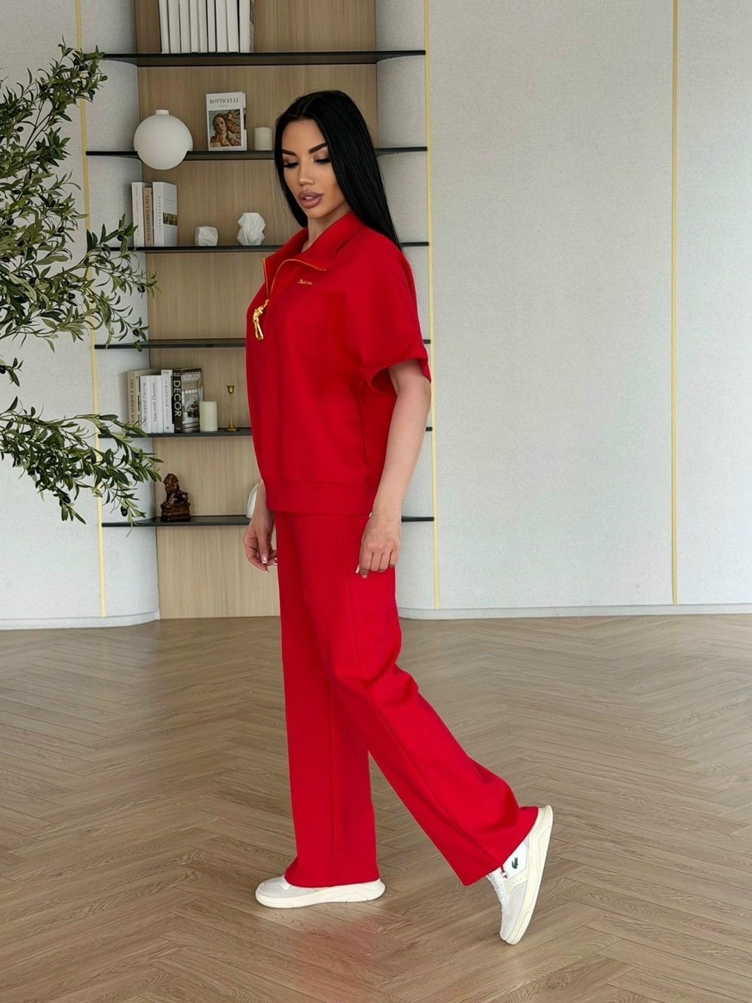 костюм dilana vip 2065 красный,костюм трикотажный,женский костюм,женские костюмы спортивные,костюм с брюками