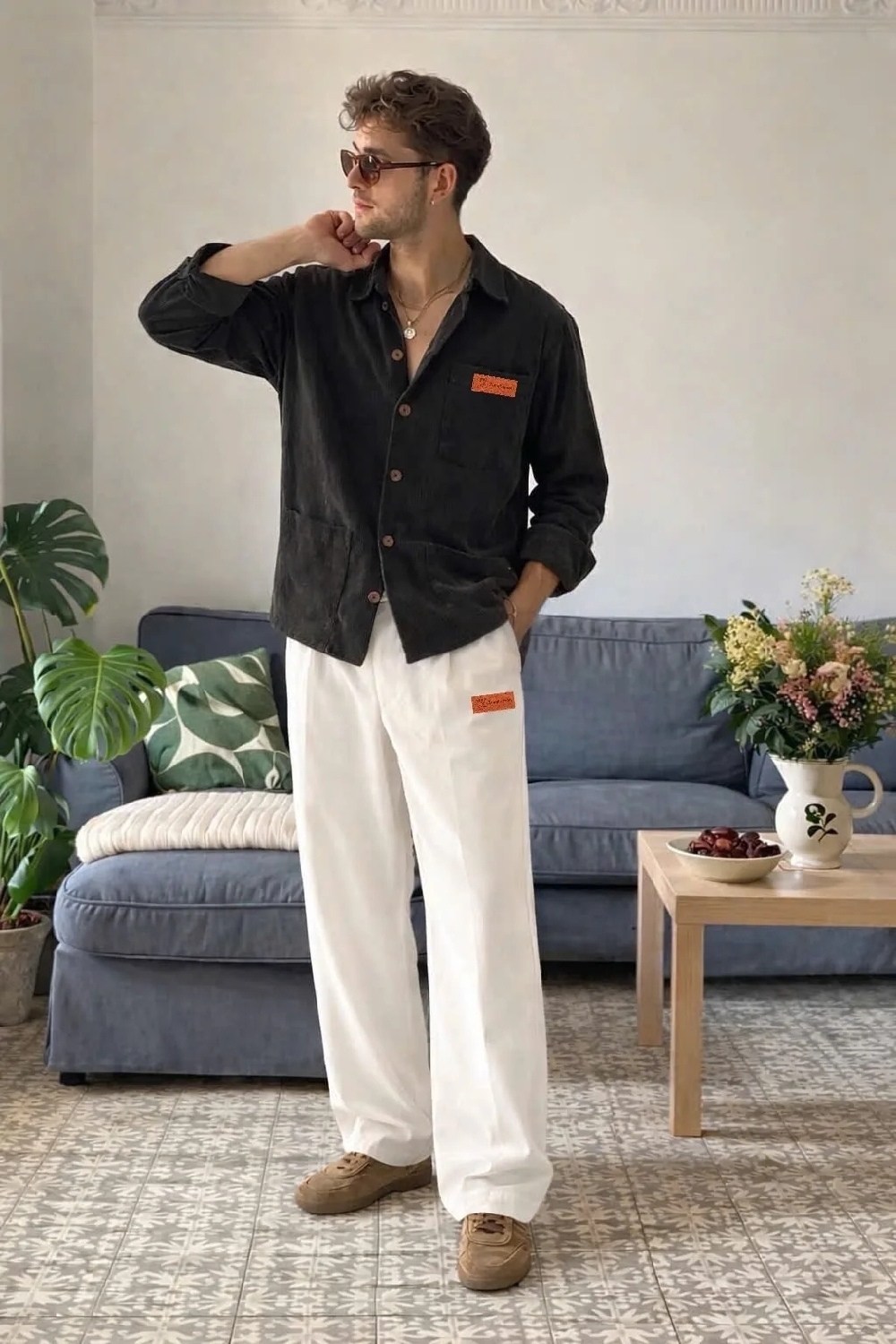 повседневные брюки,мужские брюки,широкие брюки,летний костюм льняной с брюками и рубашкой,мужская мода