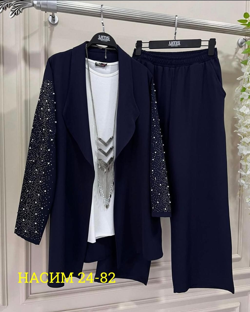 костюм тройка женский,женские костюмы,брючный костюм из прошвы,костюм голубой,брючный костюм