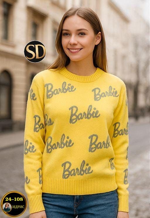 женский свитер,свитер,свитер кофта,женская кофта,свитер оверсайз вязаный barbie