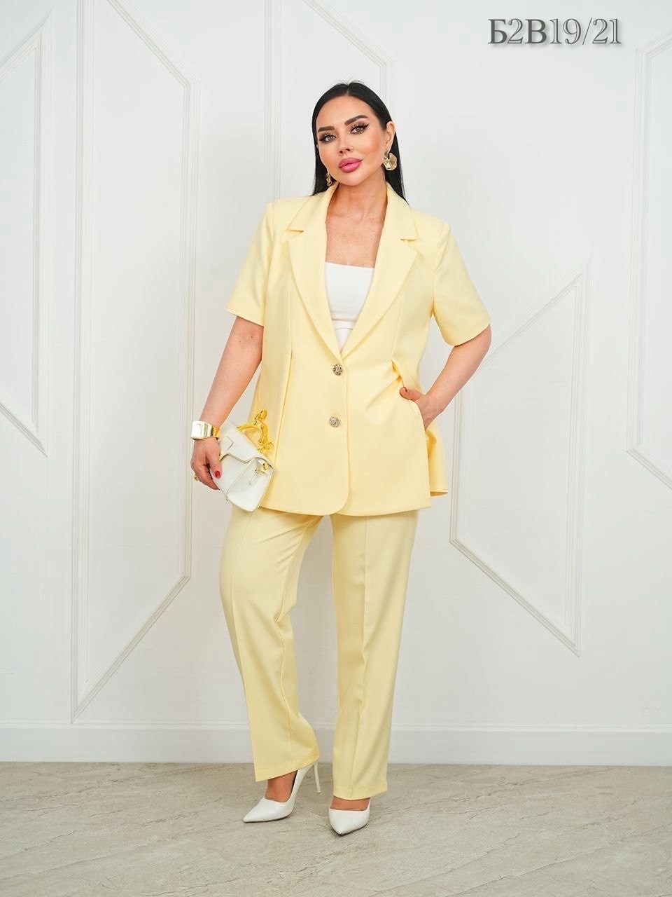 костюм брючный 130558 лимонный sandyna,женский брючный костюм sandyna 130558.05 лимонный,брючный костюм sandyna 130558.05 лимонный,брючные костюмы женские,брючный костюм
