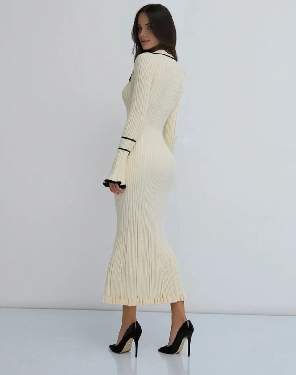 платье вязаное лапша,женское вязаное платье-лапша happyfox,платье трикотажное,женское вязаное платье-лапша,платье женское вязаное