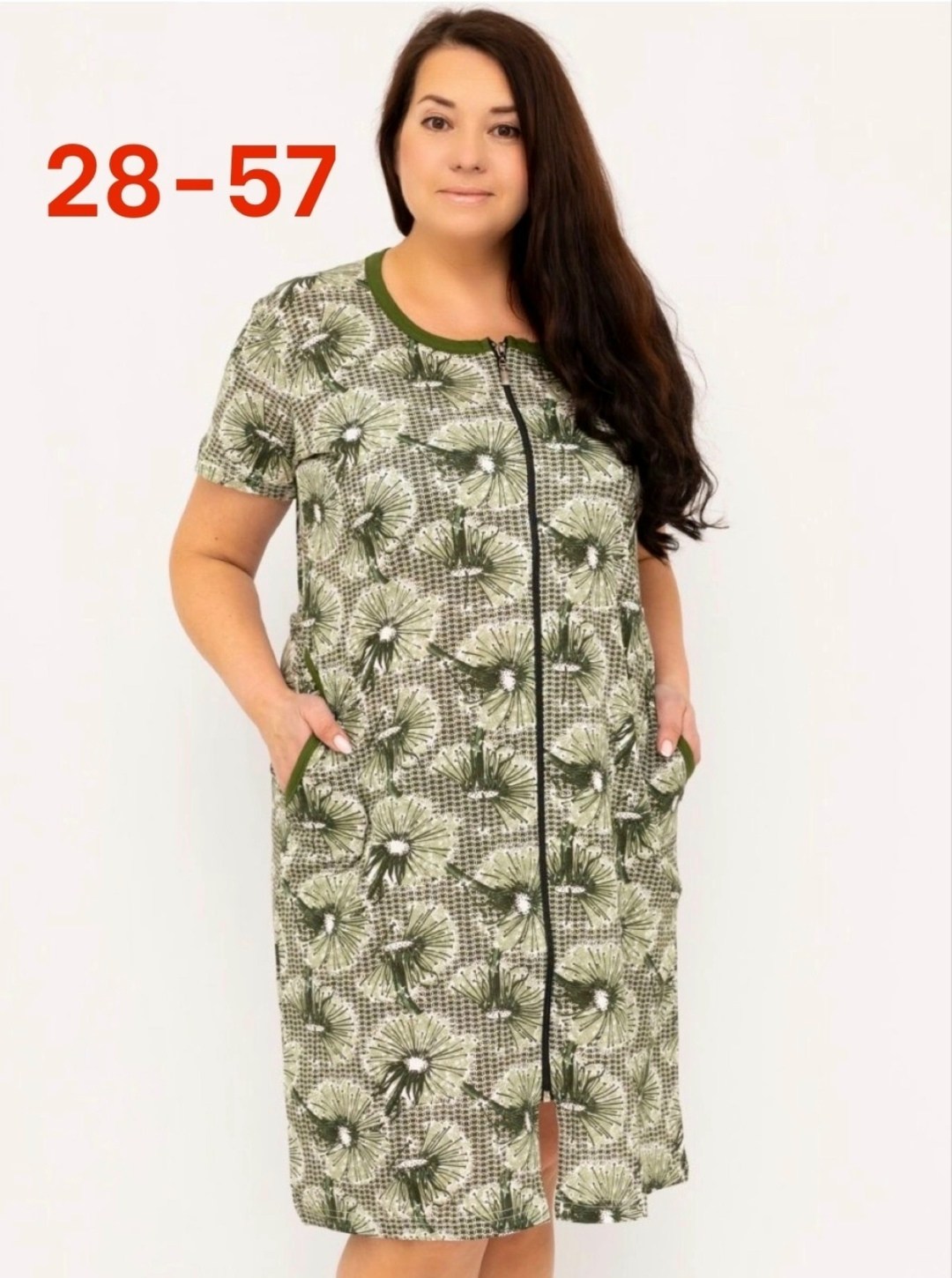 халат modellini,халат женский,халат домашний летний на молнии,халат домашний,халат домашний хлопок