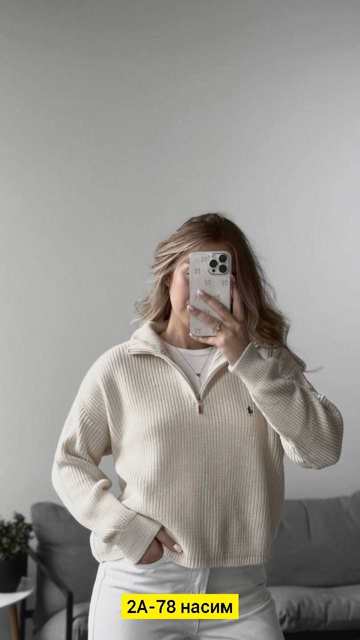 женский свитер,свитер,стильная кофта,свитер с горлом на молнии оверсайз kk fashion,свитер кашемир