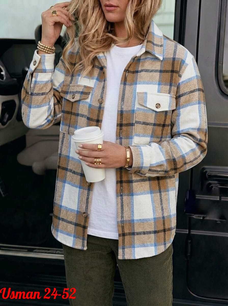 рубашка женская клетка оверсайз теплая,женская повседневная винтажная клетчатая рубашка-топ s светло-зеленый,теплая рубашка ,рубашка в клетку,клетчатая куртка