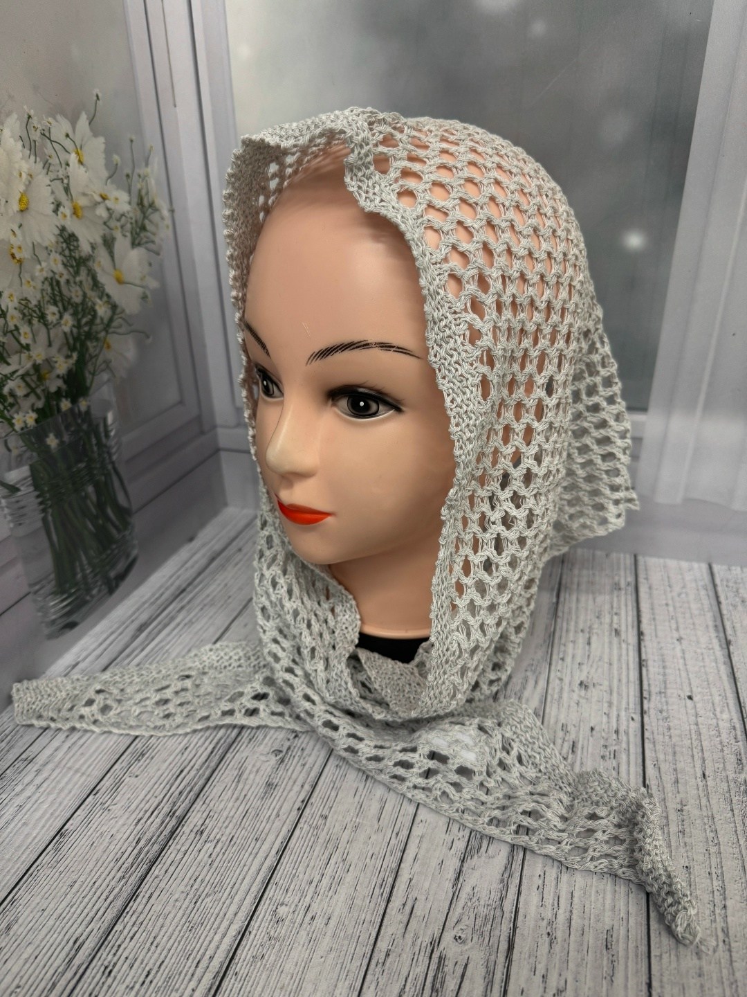 снуд ажурный,косынка вязаная,шапка платок,вязаный платок,косынка крючком