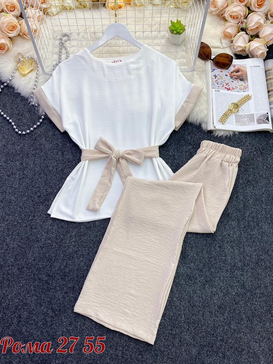 костюм двойка женская,брючный летний костюм,костюм женский,костюм свободного кроя,повседневный костюм