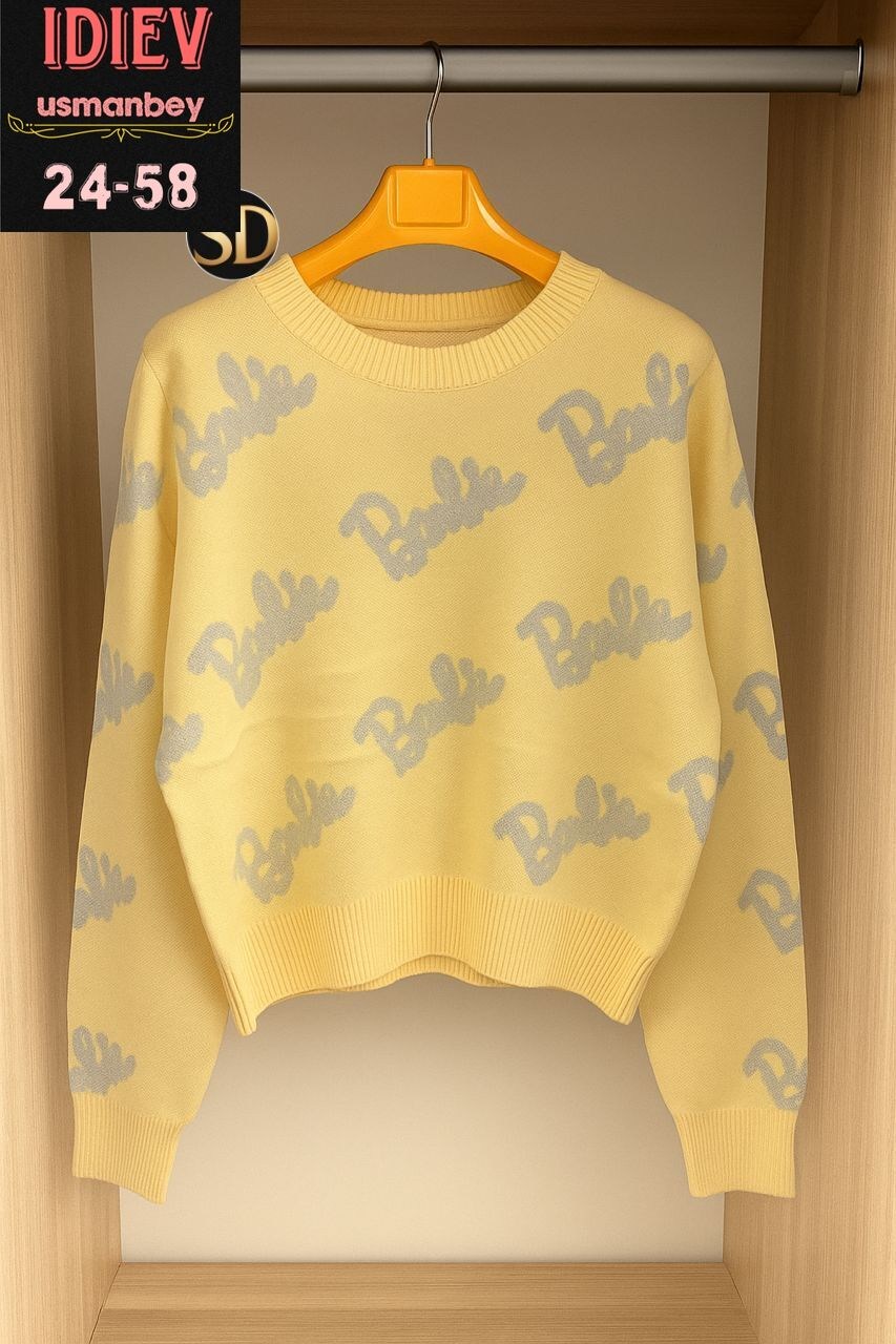 женский свитер,женская кофта,свитер кофта,свитер,свитер оверсайз вязаный barbie