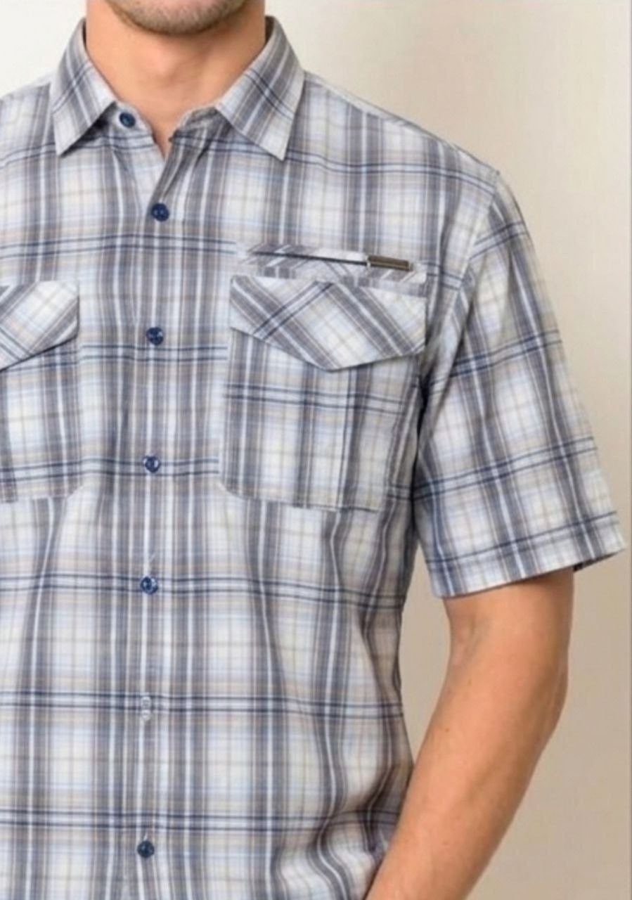 рубашка мужская,мужская рубашка с коротким рукавом,рубашка мужская в клетку,рубашка,рубашка в клетку с коротким рукавом