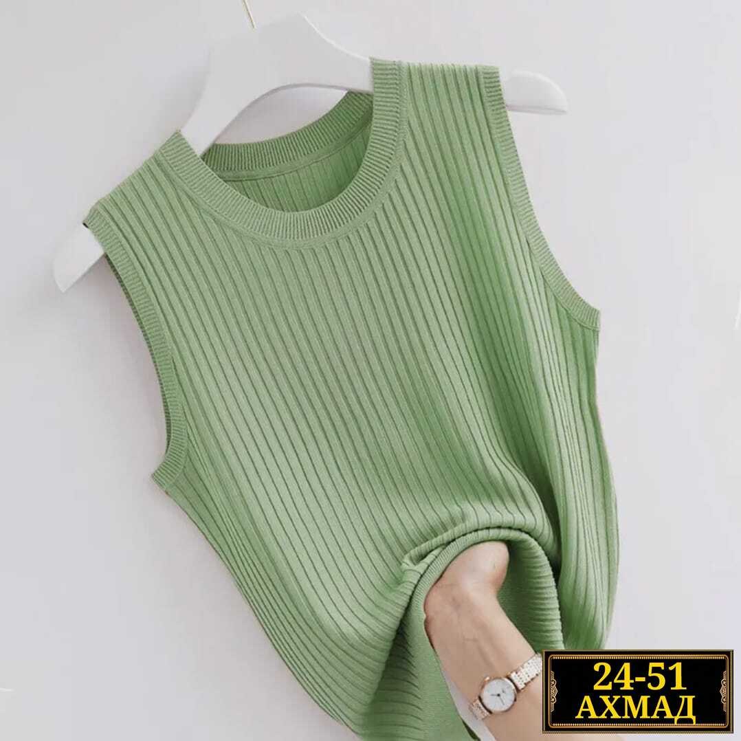женский вязаный жилет,модные вязаные жилеты,блузка с круглым вырезом,топы модные,вязаная майка