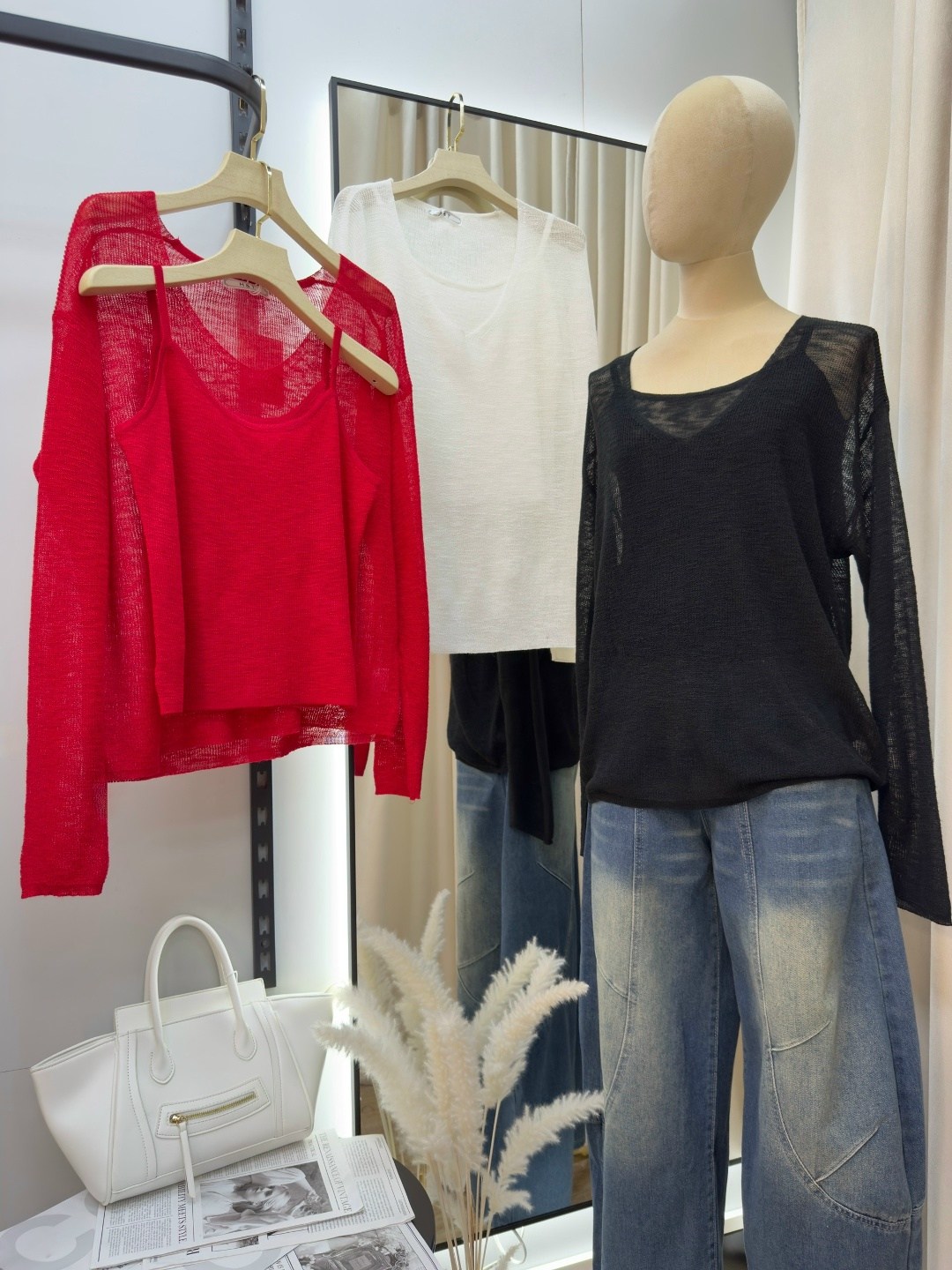 вязаный нижний свитер с открытыми плечами 2026,модные свитера,свитер женский,кофта оверсайз,свитер