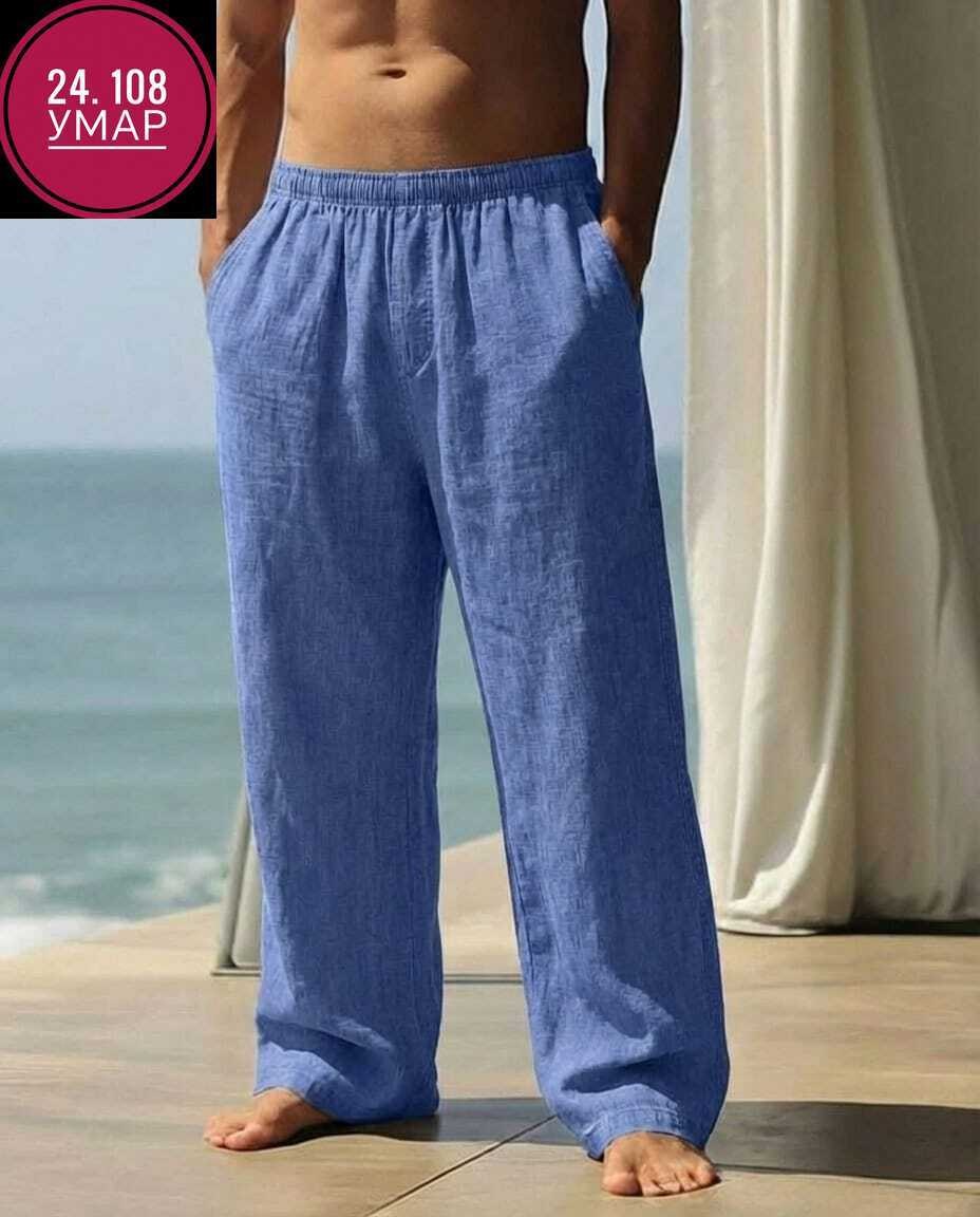 мужские хлопковые льняные брюки,мужские льняные брюки,брюки хлопковые,льняные брюки,мужские летние брюки