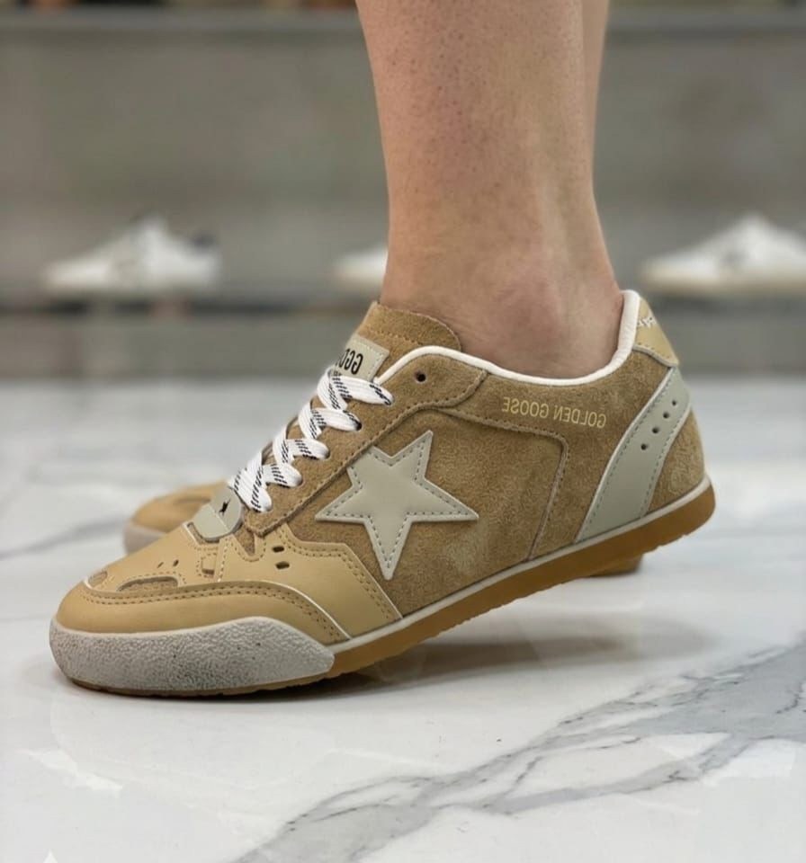 ,кроссовки golden goose,кеды golden goose,кроссовки golden goose super-star коричневый,golden goose кеды super-star classic коричневый